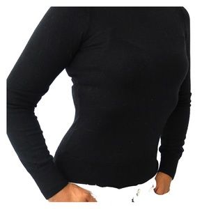 Club Monaco Black Wool Turtleneck